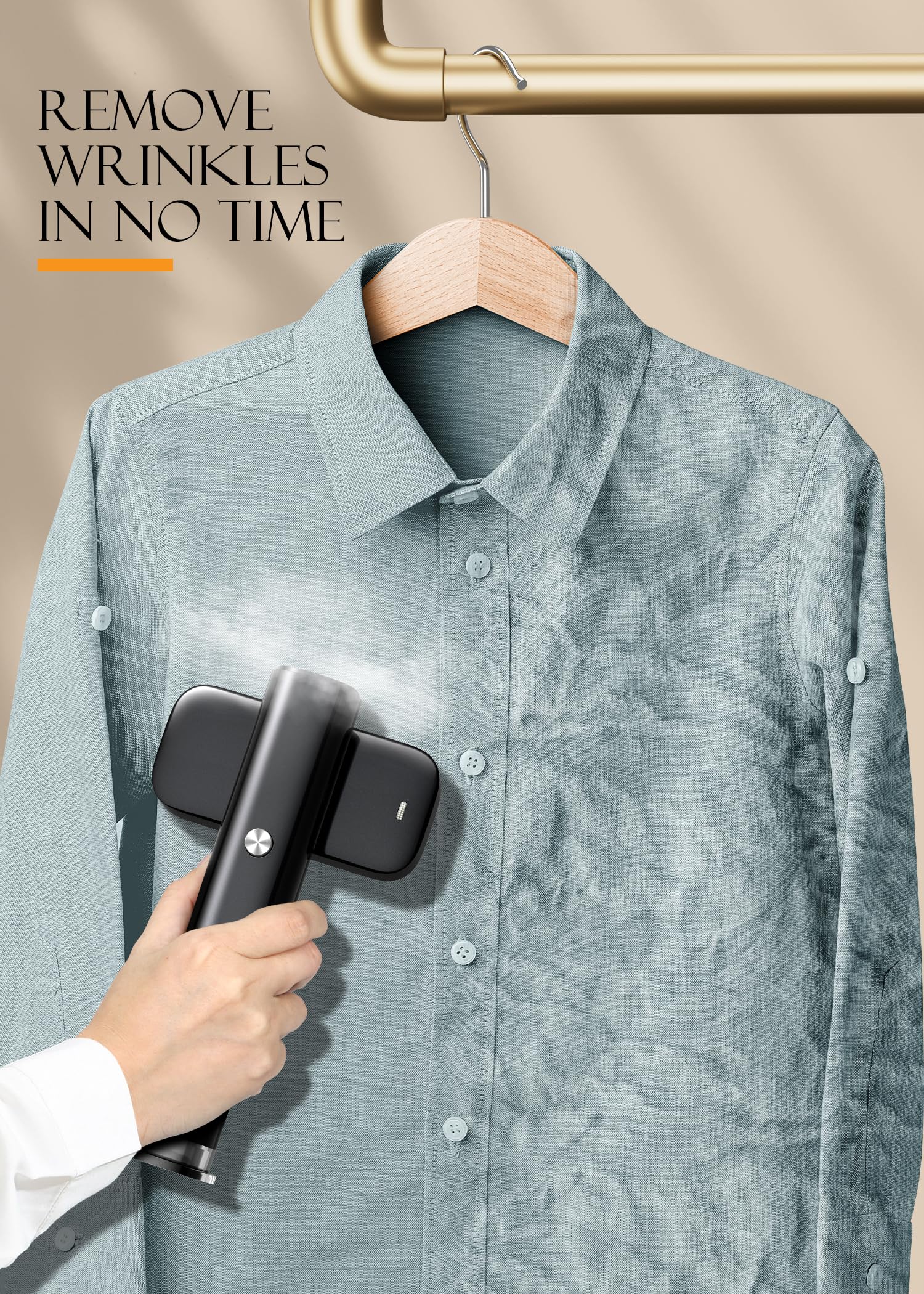 Portable Clothes Steamer, Fast Heat-Up Handheld Garment Steamer with 90ml Tank and Heat-Resistant Glove for Home, Office, and Travel