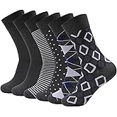 Forony Mens Lightweight Dress Socks Combed Cotton Quick Dry Anti Odor Size 8-13 Dress Socks for Men