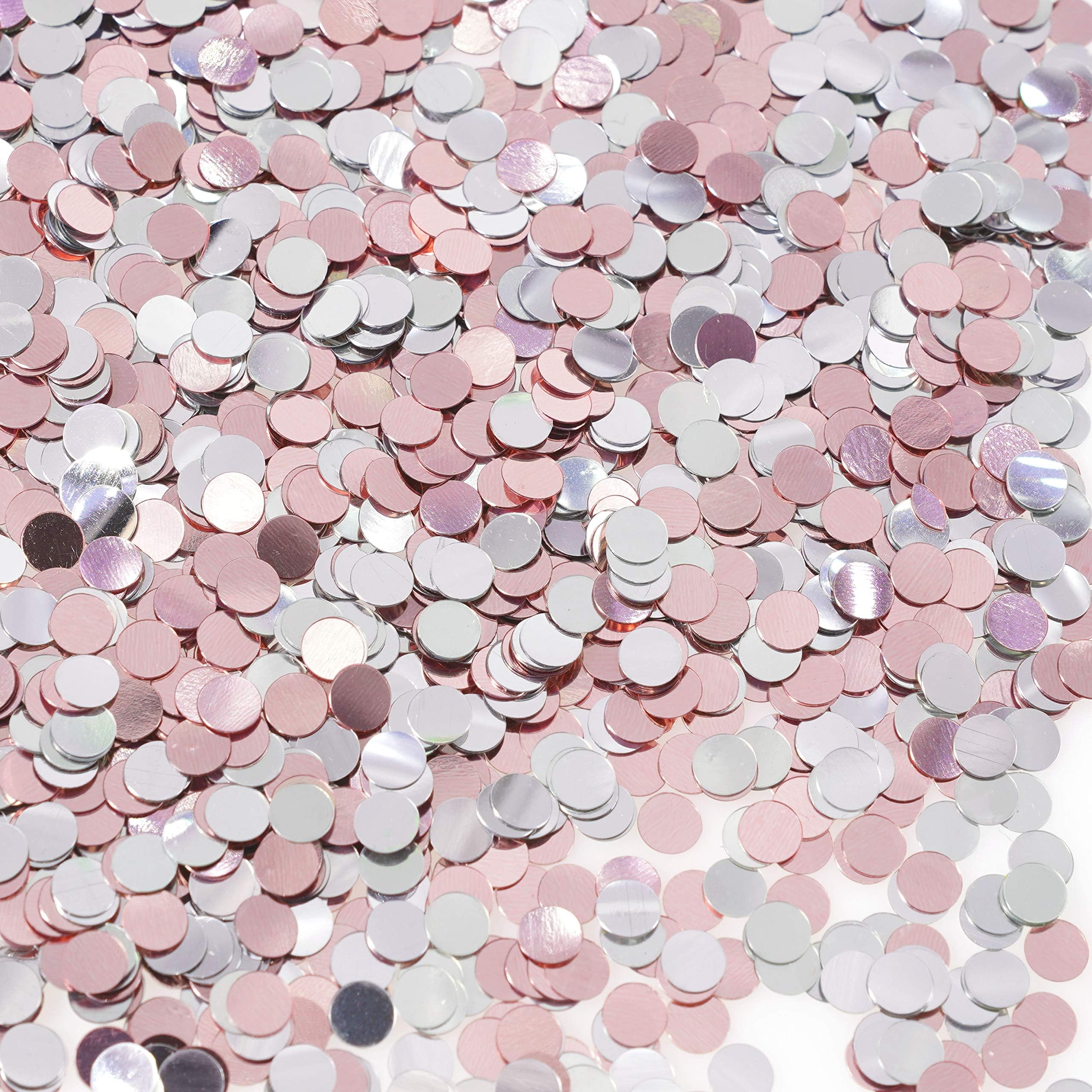Rose Gold Birthday Party Table Confetti - Circle Dots Foil Metallic Sequins Confetti First Birthday Baby Shower Wedding Bachelorette Party Sprinkles Confetti Decorations, 60g