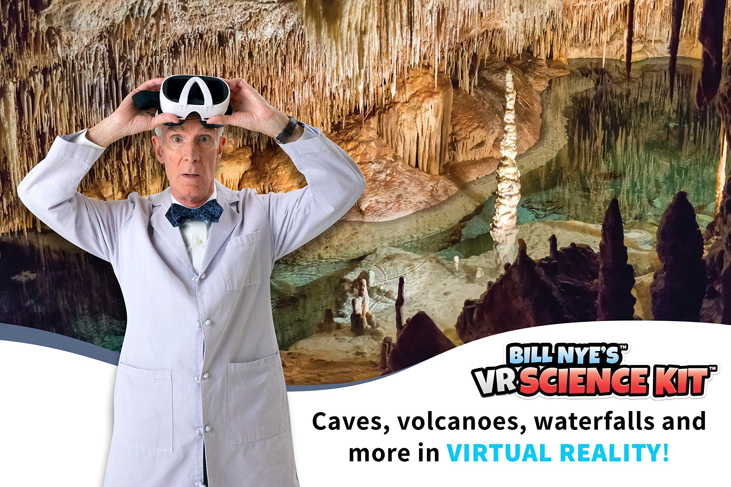 Bill Nye's VR Science Kit - Virtual Reality Kids Science Kit, Book and Interactive STEM Learning Activity Set (Full Version - Includes Goggles) - for Ages 8 and Up