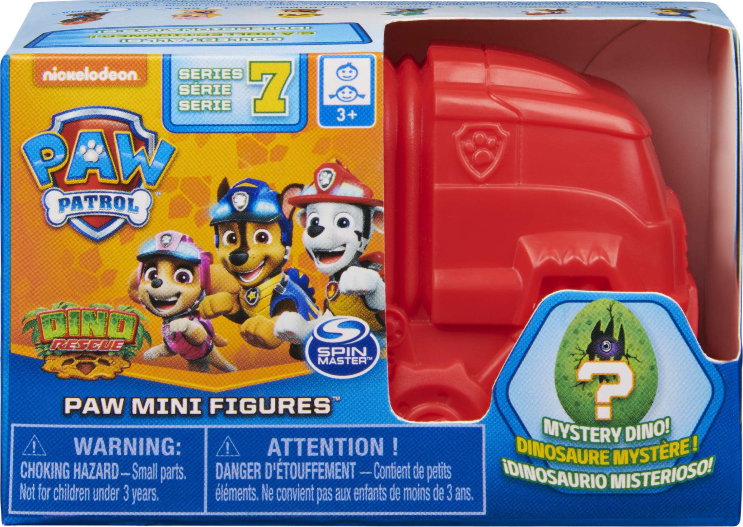 Paw Patrol, Dino Rescue Collectible Blind Box Mini Figure and Mystery Dinosaur (Style May Vary)