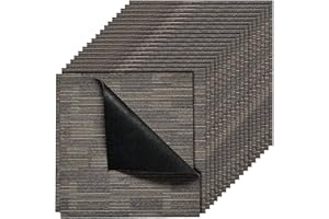 VEVOR Carpet Tiles Reusable 24x24 inch, 24 PCS Modular Carpet Square Rug, Commercial Floor Soft Padded for Seamless Cover 96s