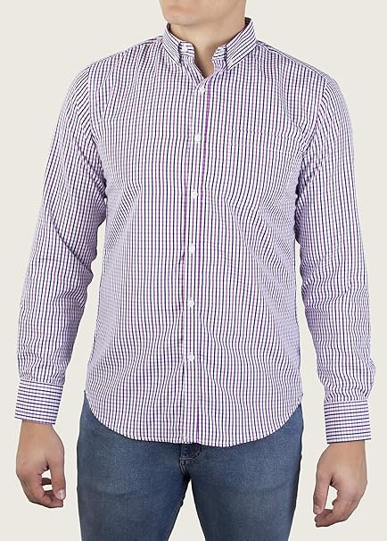 camisa cuello sport hombre