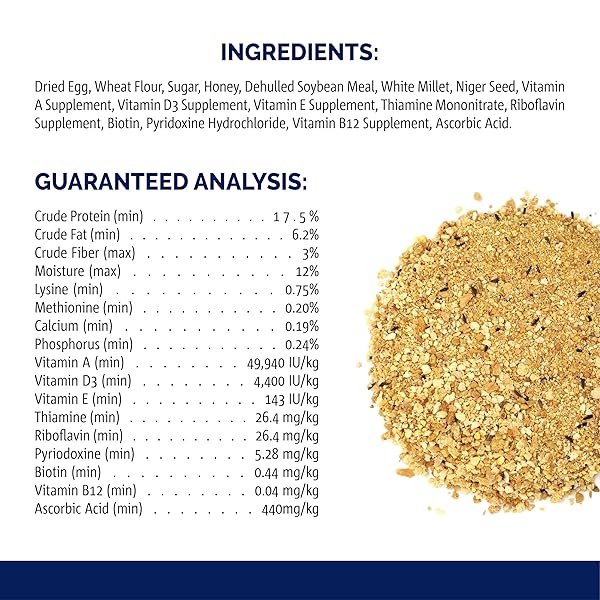 VITAKRAFT VITASMART EGG FOOD FOR BIRDS – DAILY SUPPLEMENT FOR PARROTS, PARAKEETS, COCKATIELS, AND CANARIES – BIRD CALCIUM SUPPLEMENT 1.1 POUND (PACK OF 1)