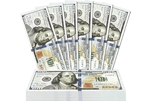 Alagoo 100 PCS Fake Money for Kids Pretend Play - Play Money for Teaching, Prop Money for Board Game, Movie, Magic