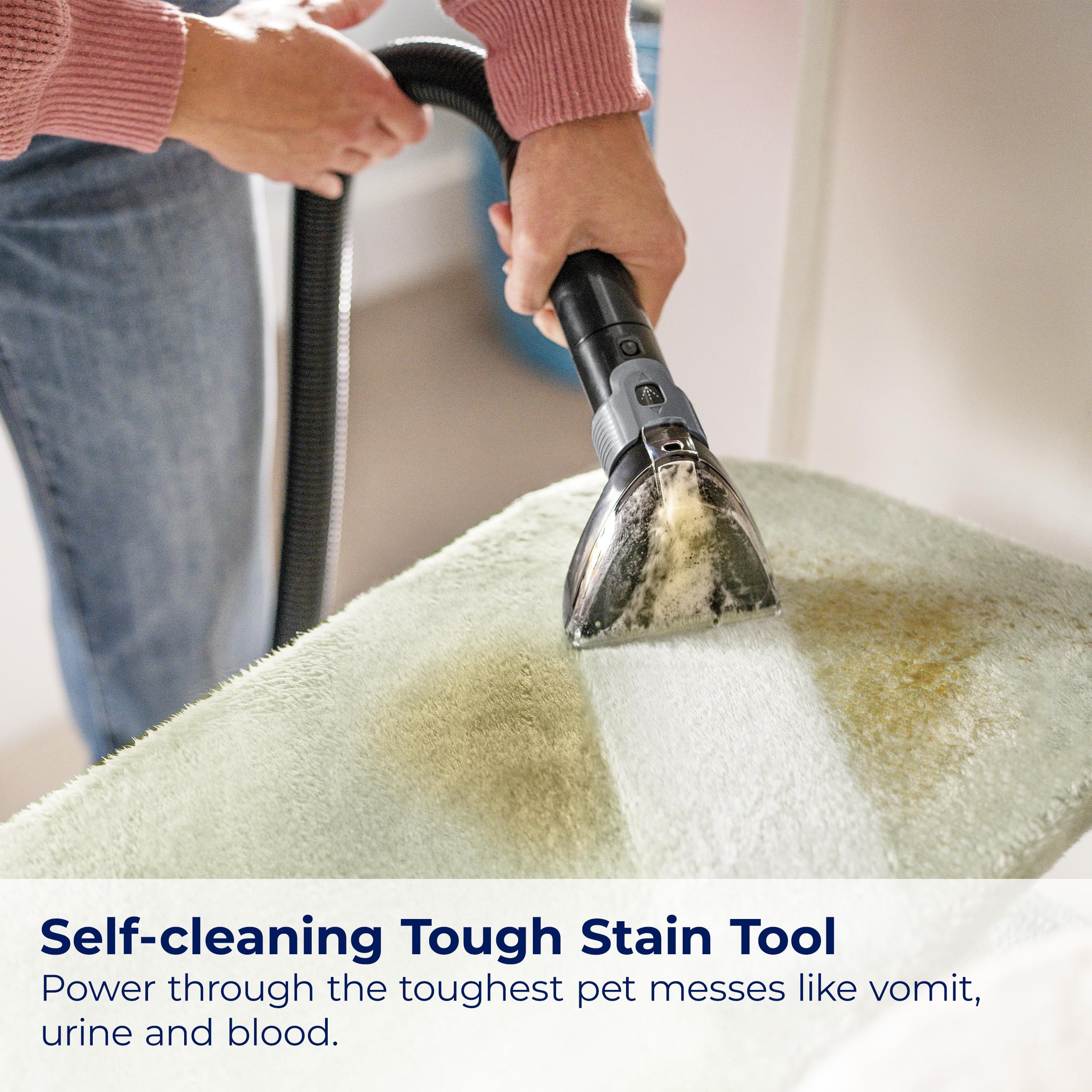 BISSELL Little Green ProHeat SmartMix, Portable Deep Cleaner, Self-Cleaning Tough Stain Tool and Specialized Pet Hair Removal Tool Included, 3935