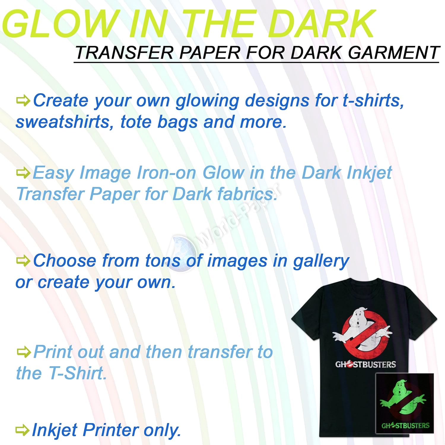 Amazon Com Printable Glow In The Dark Heat Transfer Paper