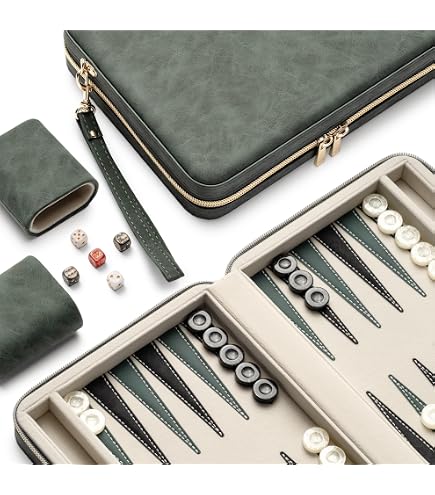 Jeu de Backgammon en bois de chêne et noyer - MANOPOULOS - MULTICOLORE
