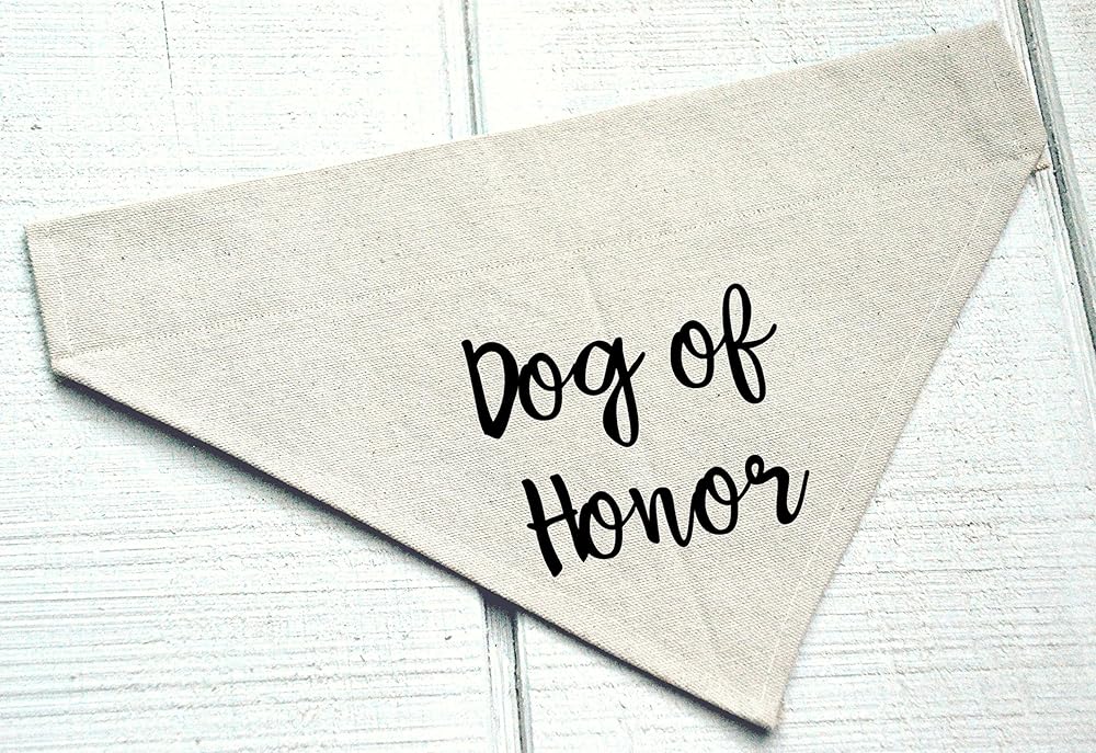 dog of honor wedding bandana