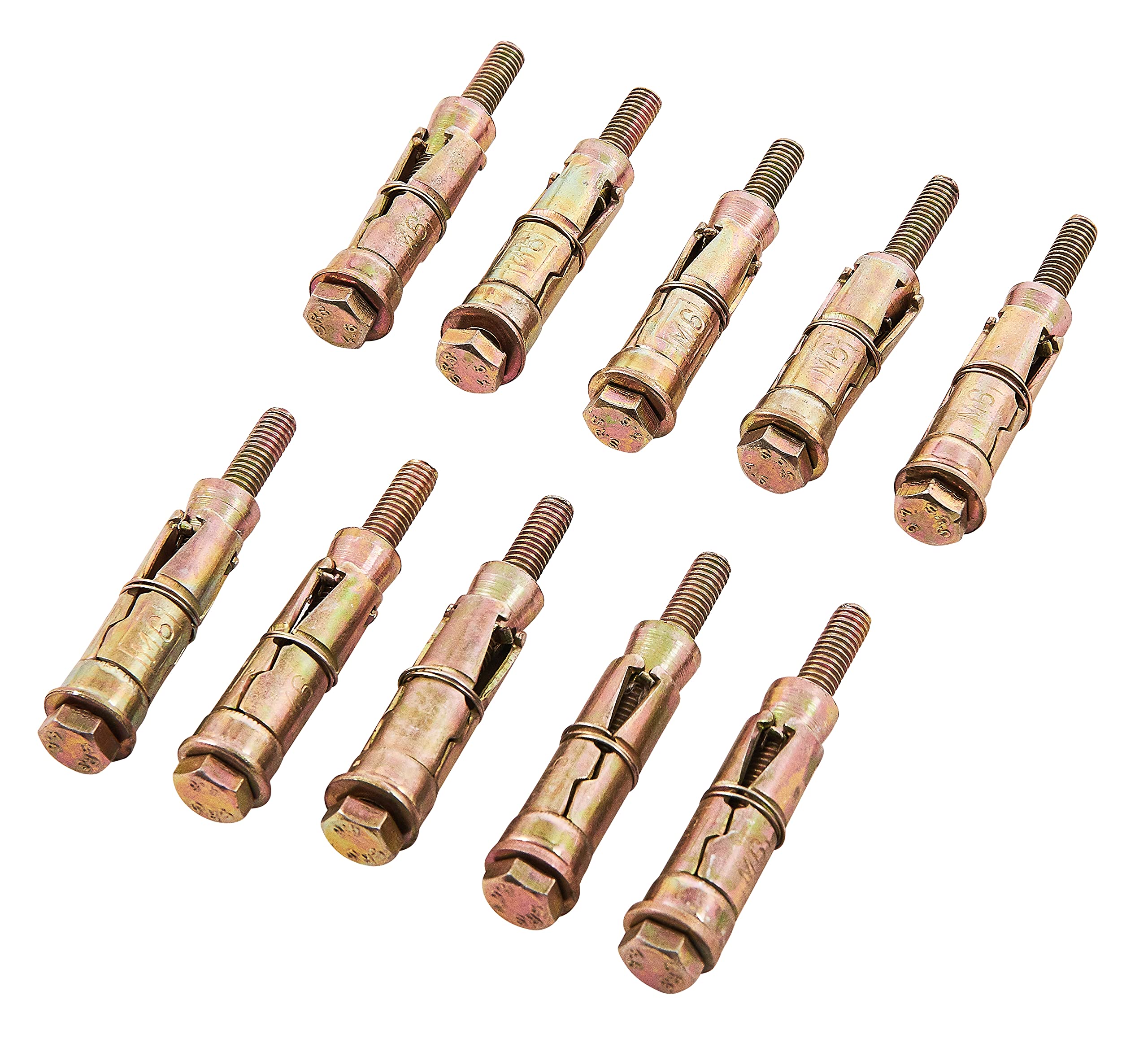 Amtech S5915 10 Piece M6 x 60mm expansion bolts