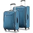 Samsonite Ascella X Softside Expandable Luggage with Spinners, Teal, 2PC SET (Carry-on/Medium)