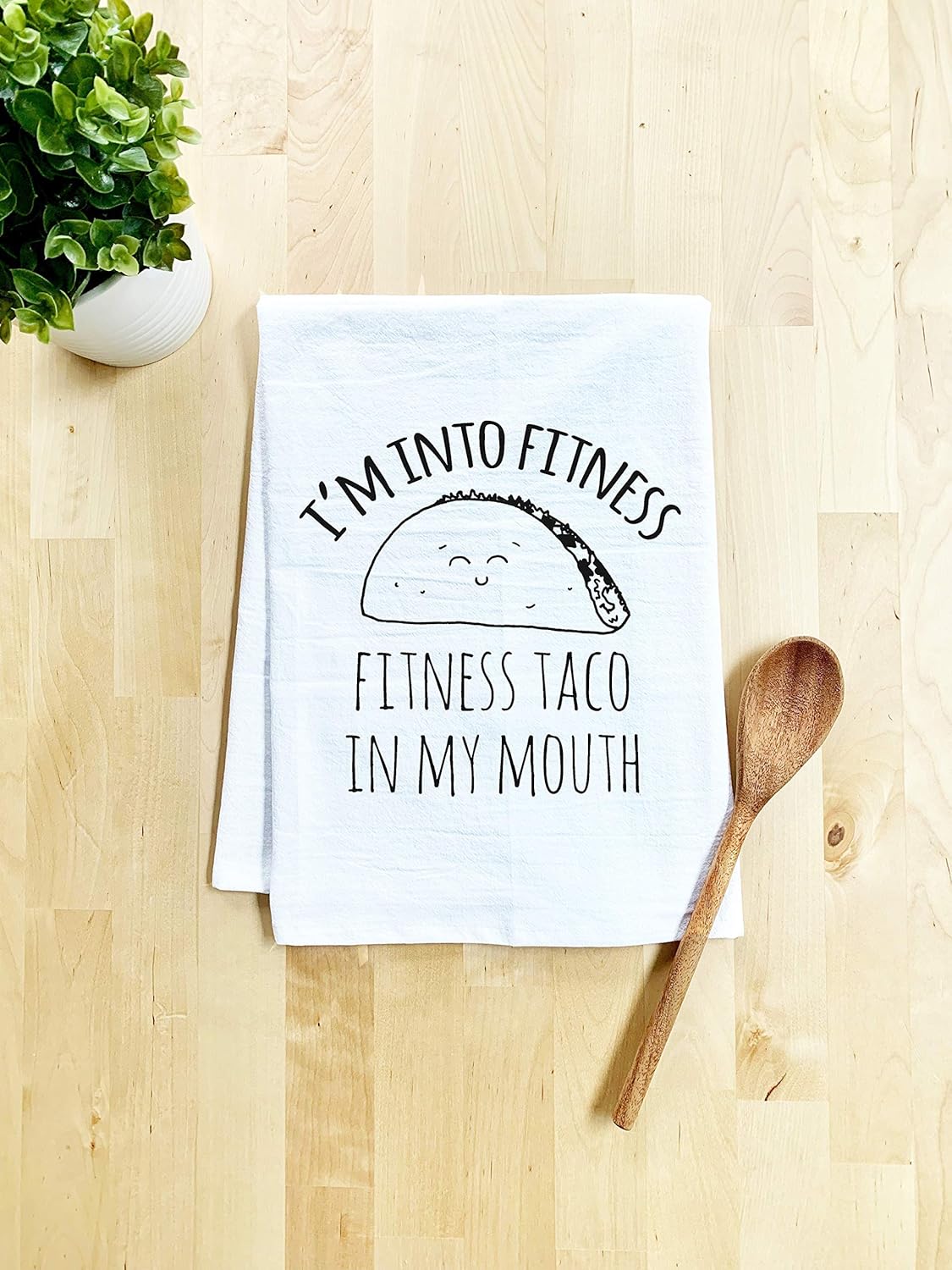 Amazon Com Funny Kitchen Towel I M Into Fitness Fitness Taco In