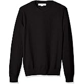 Amazon Essentials Men's Long-Sleeve Crewneck Sweater, 100% Cotton, Big & Tall Options Available