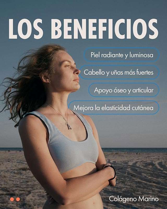 Colágeno Marino con Ácido Hialurónico Cápsulas, Colágeno Hidrolizado Puro Tipo 1, 1200 mg con Vitaminas C, E, B12, Zinc, Cobre y Yodo, 120 Cápsulas
