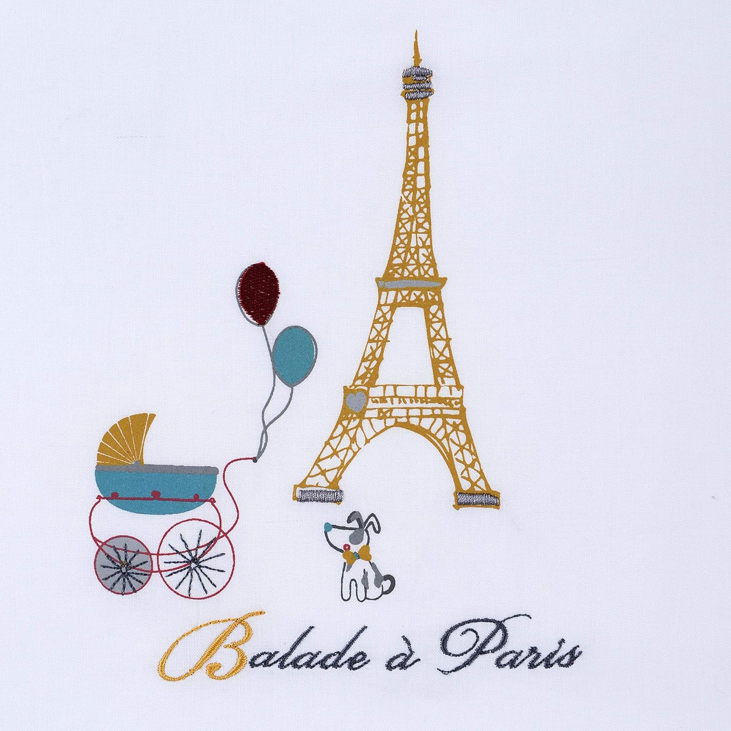 100x100 Cm Collection Mixte Little Paris Blanche Avec Nouettes Pour Accrocher Sur Les Barreaux Du Parc De Bebe Tapis Deveil Matelas De Parc Coton Bio Ptit Basile Matelas Et Linge De Lit