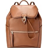Cole Haan Women's Alexandria Flap Medium Backpack, New Caramel