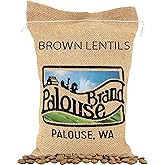 Palouse Brand Certified Glyphosate Residue Free Brown Lentils | 5 LBS | Desiccant Free | Sproutable | Non-GMO Project Verifie