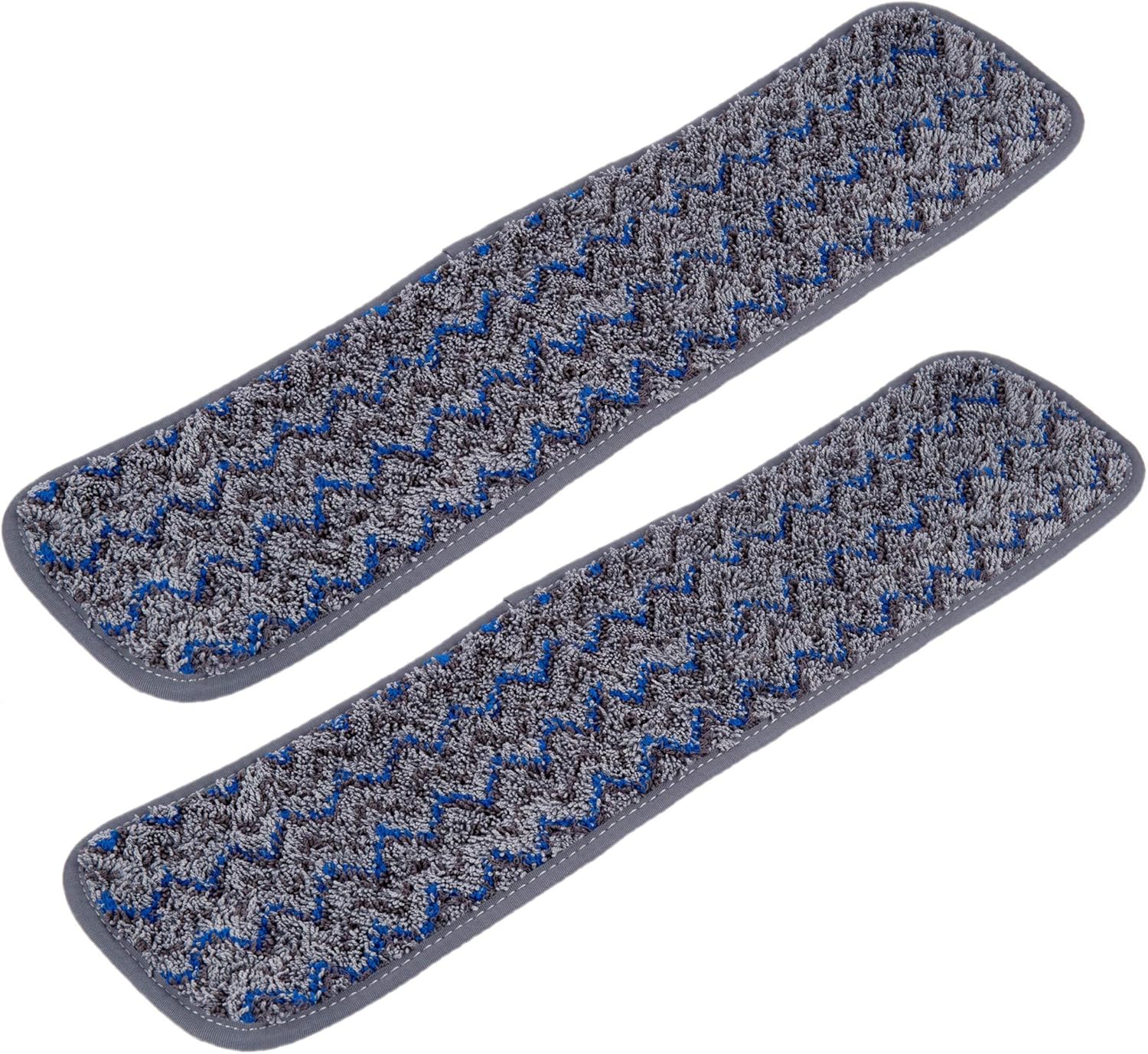 Rubbermaid Commercial 1863895 Executive Series HYGEN Multi-Purpose Microfiber Wet Flat Mop Pad,18-inch, Single-Sided (2 PACK)