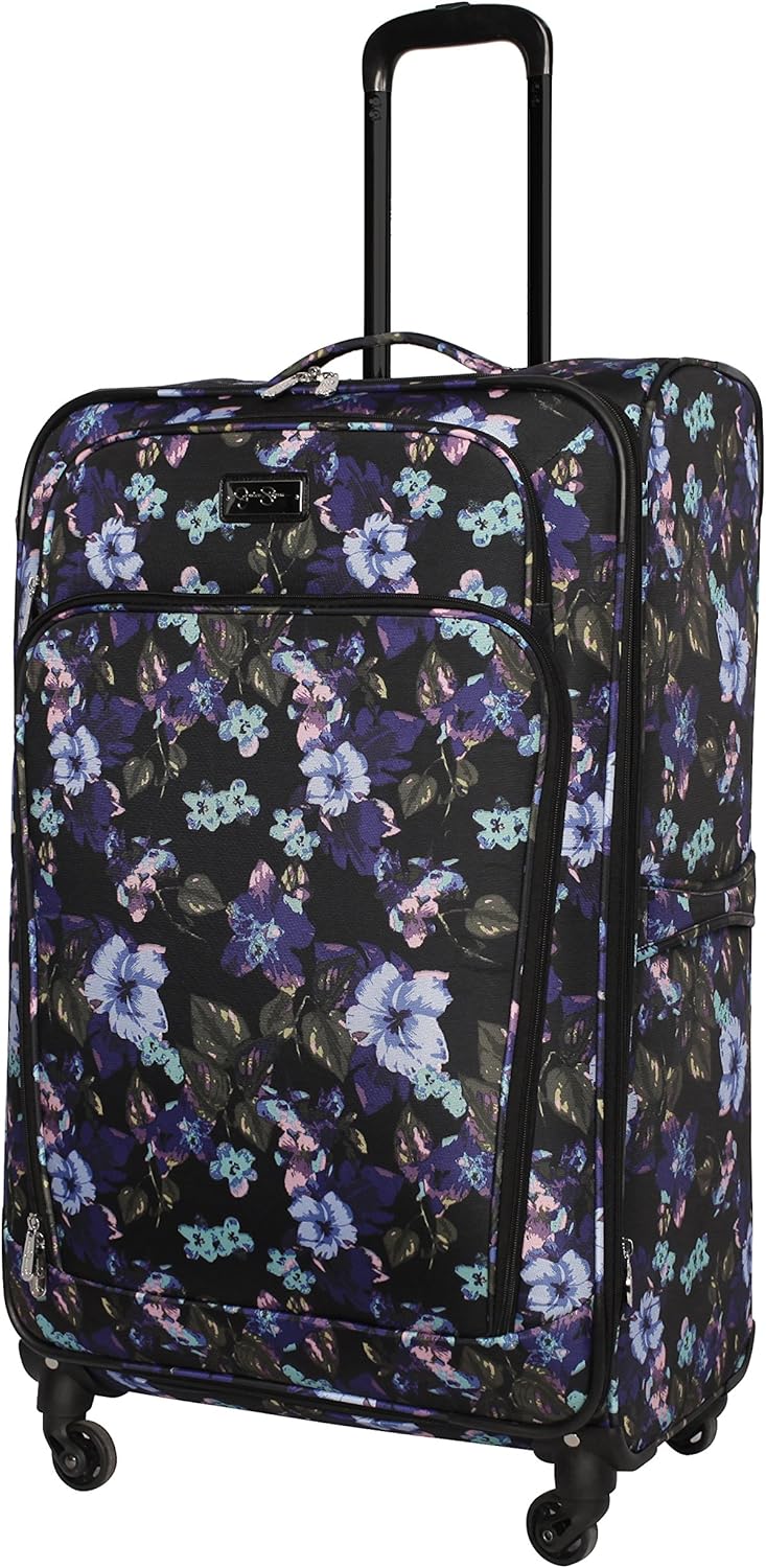 Jessica Simpson Floral 29" Softside Expandable Luggage Spinner (Black Floral