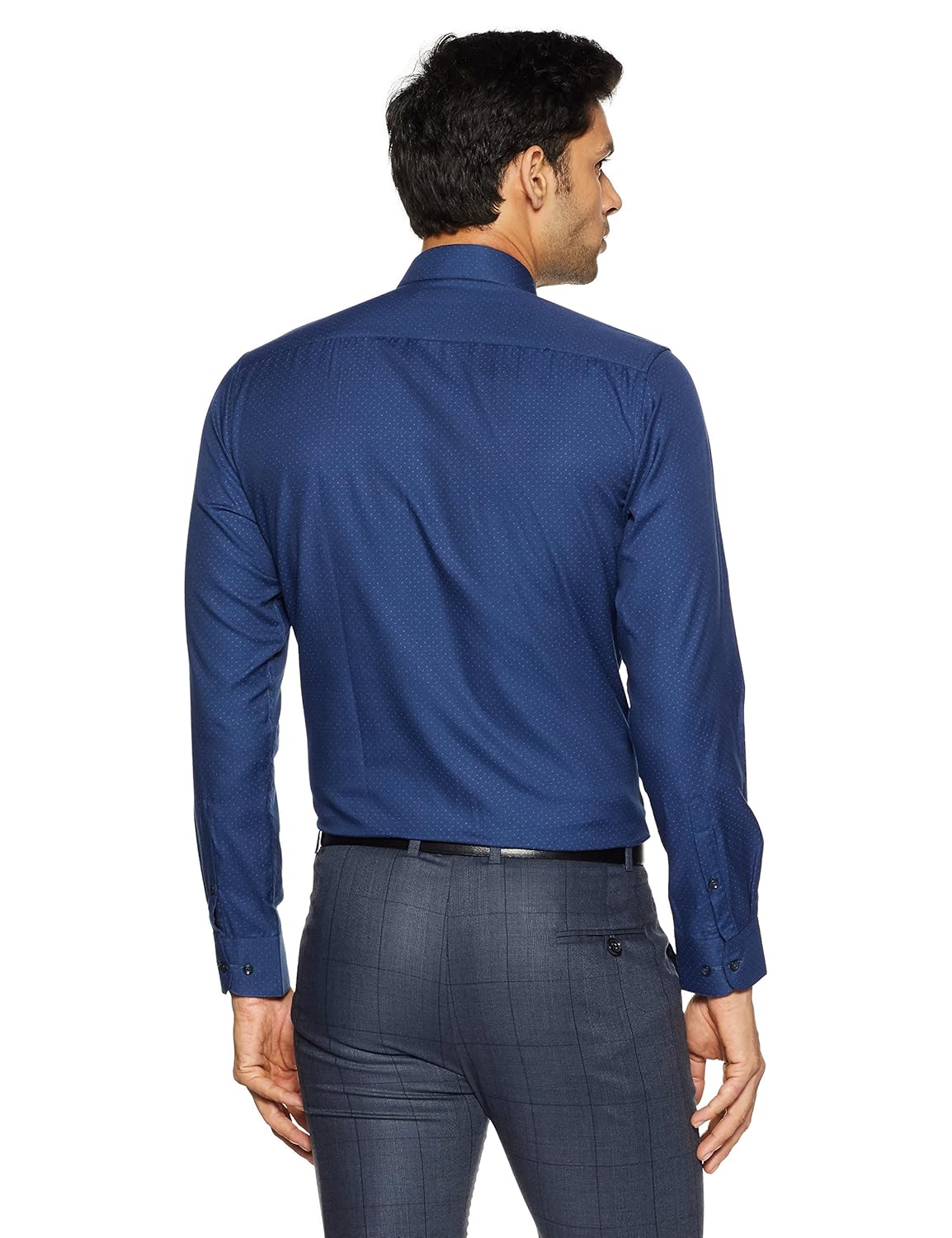 peter england men's printed slim fit formal shirt