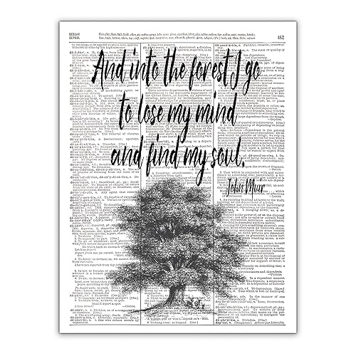 Amazon Com Into The Forest I Go John Muir Quote Environmentalist Nature Lover Dictionary Page Photo Print 8x10 Unframed Handmade