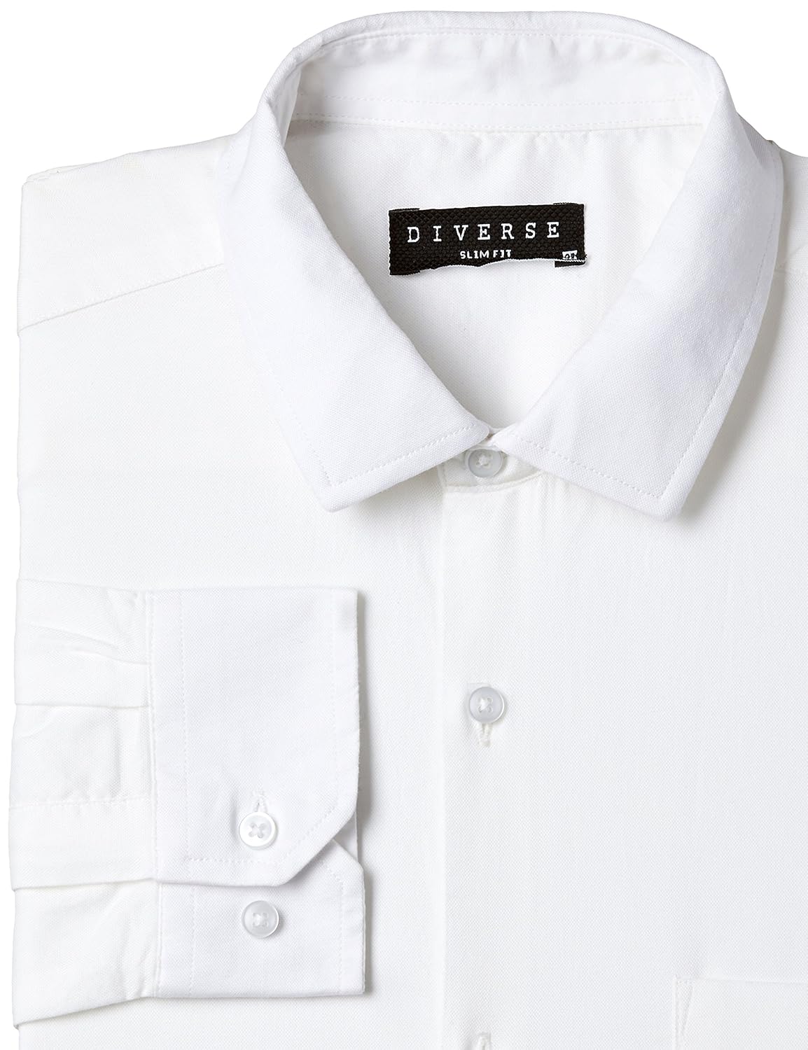 diverse men's solid slim fit cotton formal shirt