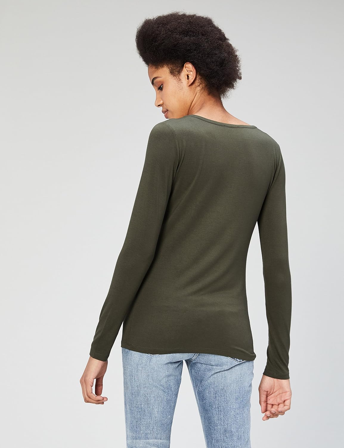  Brand - Daily Ritual Women's Jersey Long-Sleeve V-Neck T-Shirt: Clothing