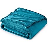 Bedsure GentleSoft Fleece Throw Blanket Teal - 300GSM Blankets for Couch, Sofa, Bed, Soft Lightweight Plush Cozy Throws for Toddlers, 50x60 inches