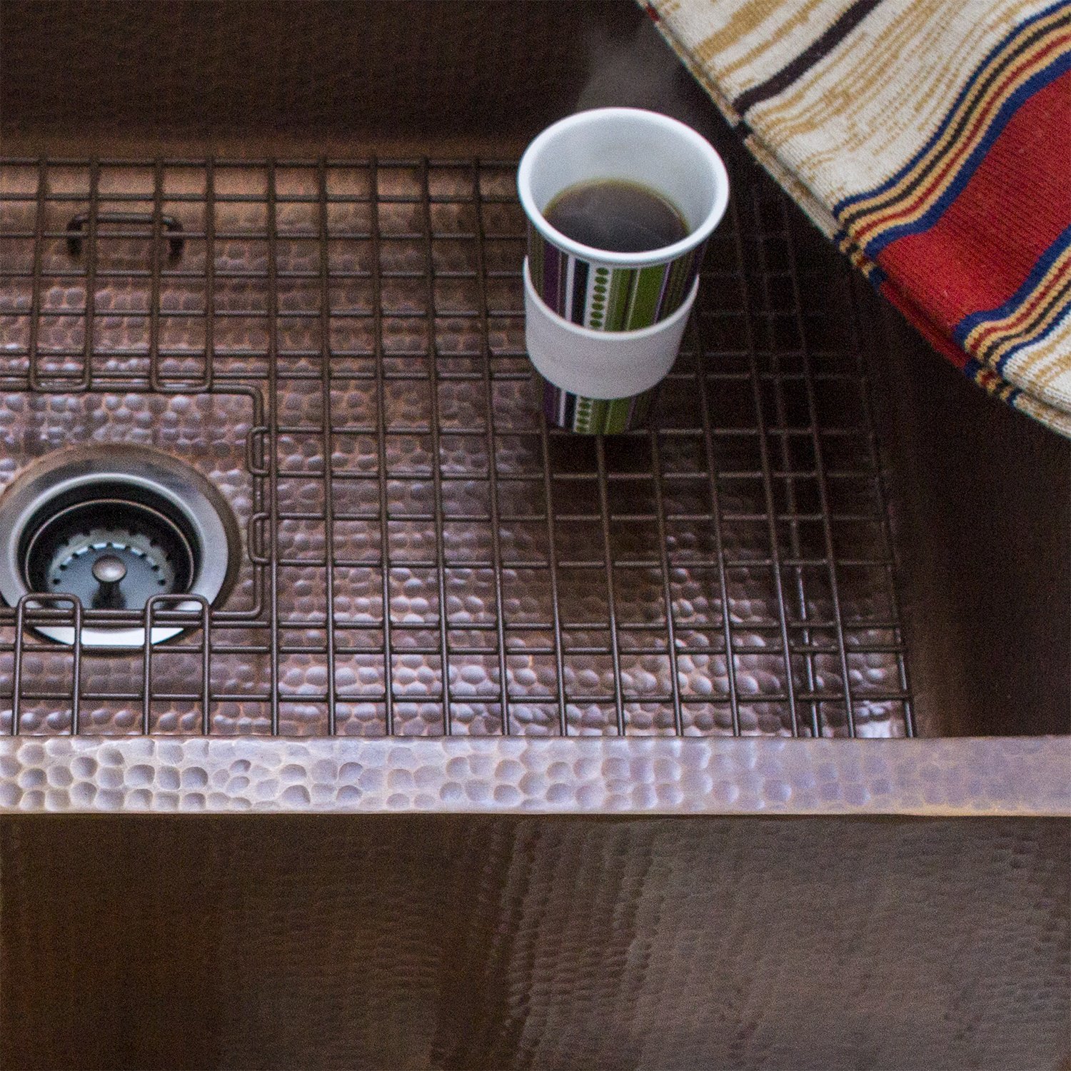 Sinkology SG001-33 Kitchen Sink Bottom Grid, Antique Brown