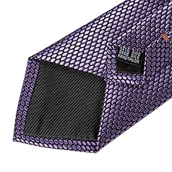 DiBanGu Plaid Tie Men's Silk Tie and Pocket Square