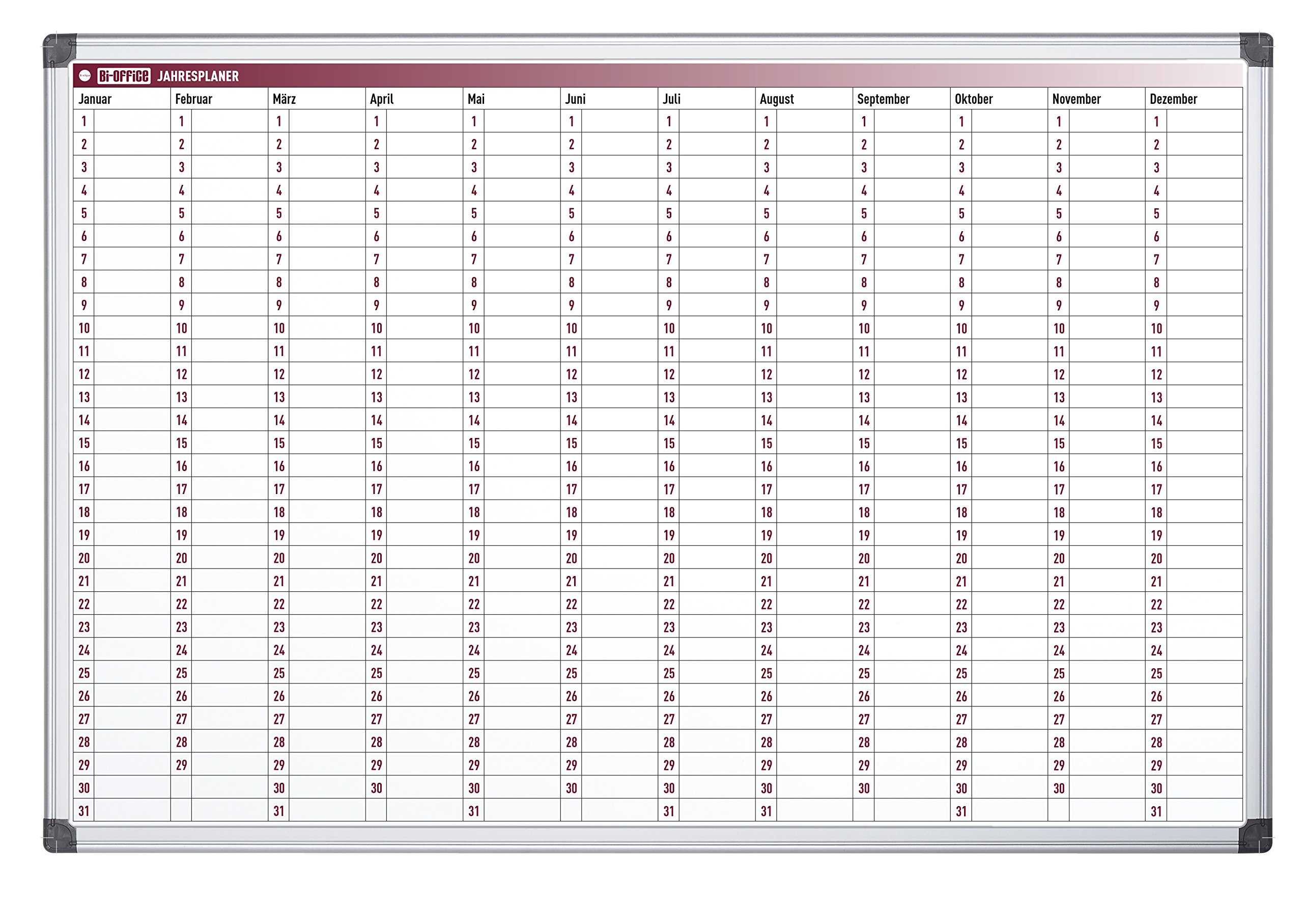 Bi-Office Magnetic Maya 365 Day Planner