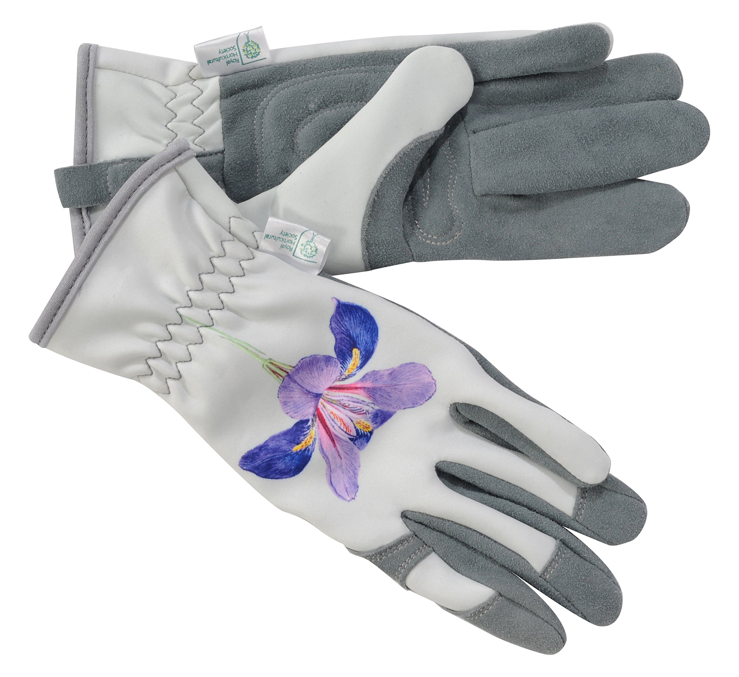 Gold Leaf RHS COLLECTION MALVERN Ladies Comfortable Deerskin Leather Gardening Gloves Lilac Iris - Great Gift, 2 Count (Pack of 1)