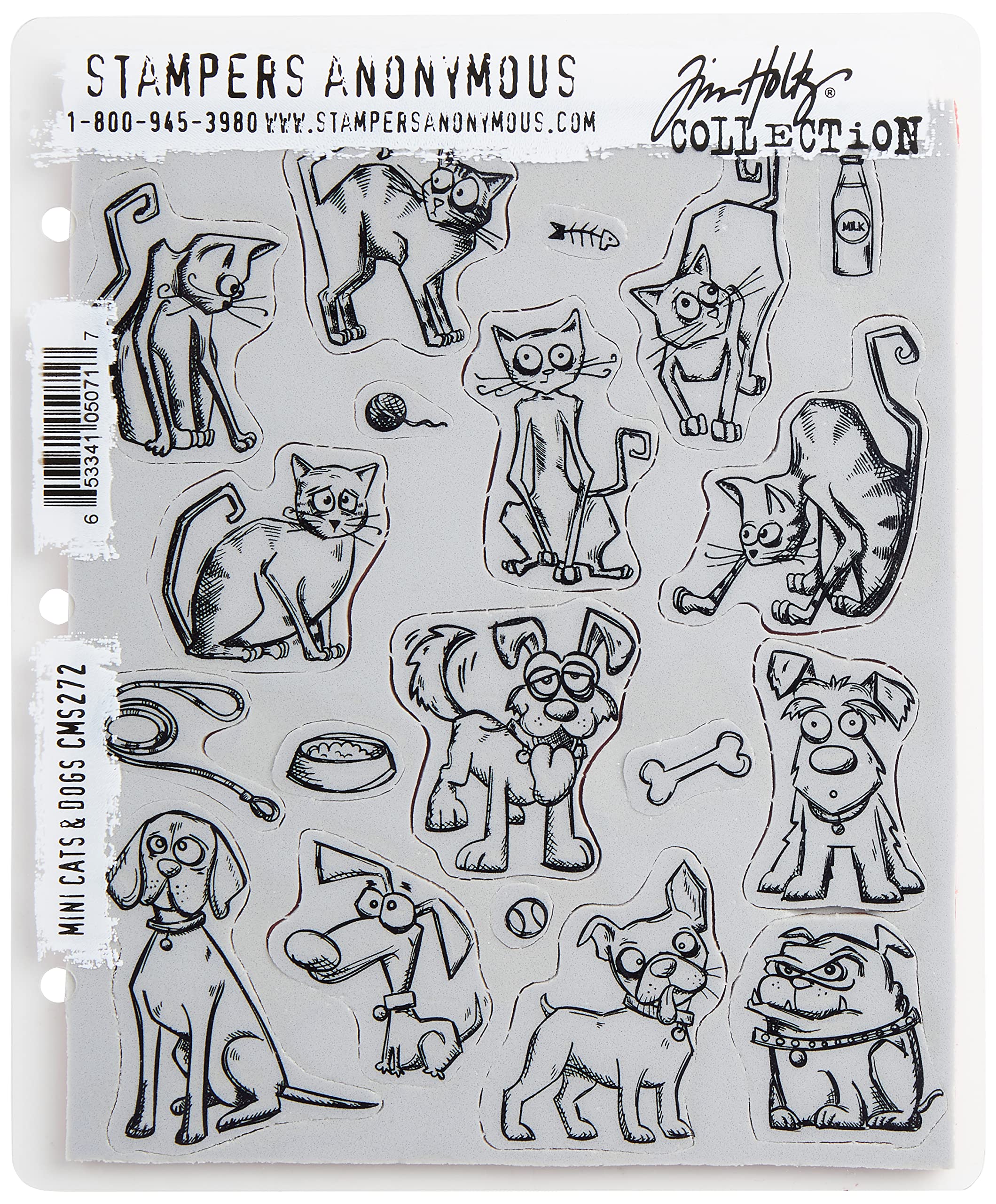 Stampers Anonymous CMS272 Tim Holtz Cling Stamps, Multi-Colour, 7 x 8.5-Inch