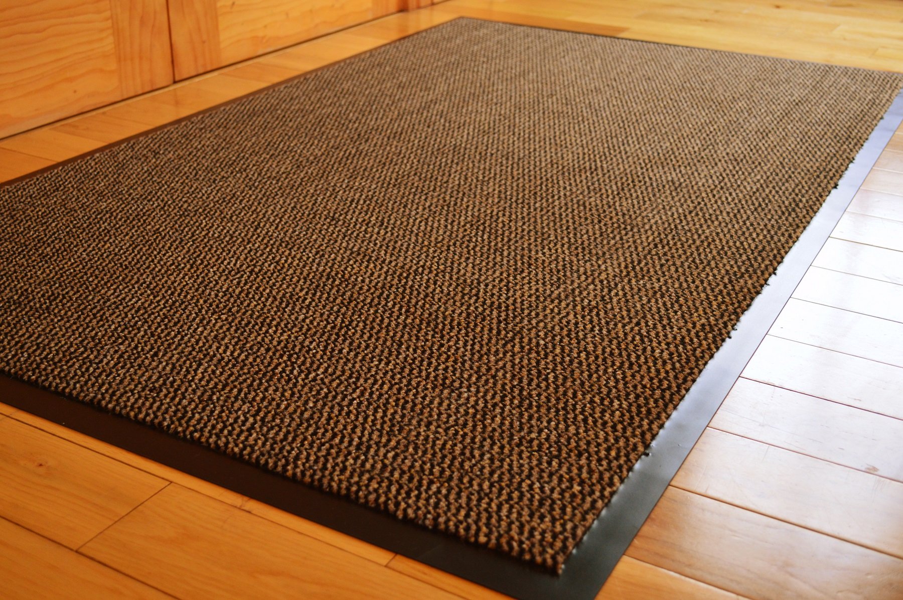 BROWN HEAVY DUTY NON SLIP RUBBER BARRIER RUG SMALL MEDIUM EXTRA LARGE DOORMAT LONG NARROW HALL RUNNER **6 SIZES** (90 X 150 CMS) by RUGS4HOME