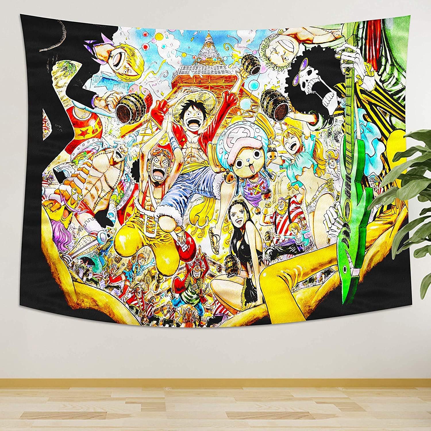 Yaweya Cartoon Anime One Piece All Tapestry Wall Hanging Decoration for Apartment Home Art Wall Tapestry for Bedroom Living Room Dorm Fashion 50x60in(One Piece Tapestry 2)