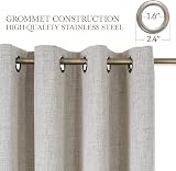 CUCRAF 100% Blackout Curtains 46x54 Off White 2 Panels Thermal Eyelet view 3