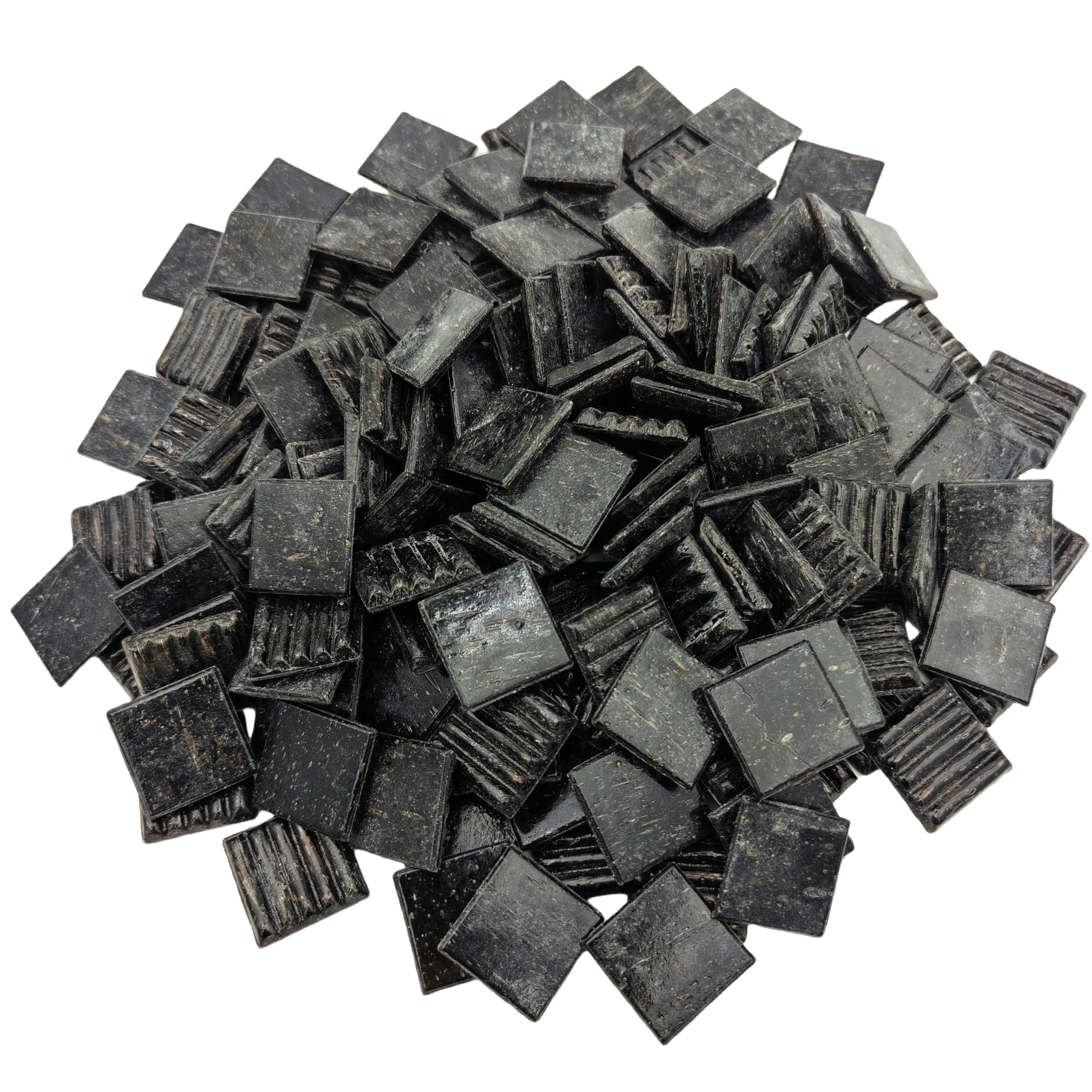 Photo 1 of 1.1LB Quartz Mosaic Tiles, 3/4" Multi Color Mosaic Pieces Stones for DIY Mosaic Making Craft Hobby Arts Home Wall Decoration (Black)