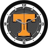 SunTime Tennessee Volunteers Wall Clock, Printed Carbon Fiber Team Art, Silent Non-Ticking Quartz Movement, 11.5"