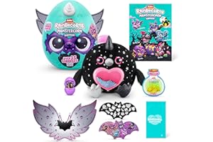 Rainbocorns Monstercorn Surprise Raven - Surprise Unboxing Soft Toy, Fantasy Monster Gifts for Girls, Imaginary Play with Wearable Accessories