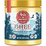 Himalayan Pink Salt Grass-Fed Ghee Butter by 4th & Heart, 16 Ounce, Keto, Pasture Raised, Non-GMO, Lactose Free, Certified Pa