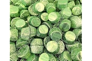 SUNNY ISLAND REESEScups Miniatures Milk Chocolate Peanut Butter Candy Light Green Foil, 2-Pound Bag