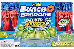 Bunch O Balloons - Ultimate Color Wars Family Pack (8 Pack) Rapid-Filling Self-Sealing Water Balloons (Amazon Exclusive) by Zuru, Red + Blue (56301)