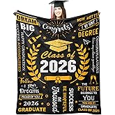 Ryubein Graduation Gifts Blanket 50" X 60", 2026 Graduation Gifts for Her Him, High School/College/Masters Degree Graduate Gifts, Class of 2026 Graduate Gifts Ideas