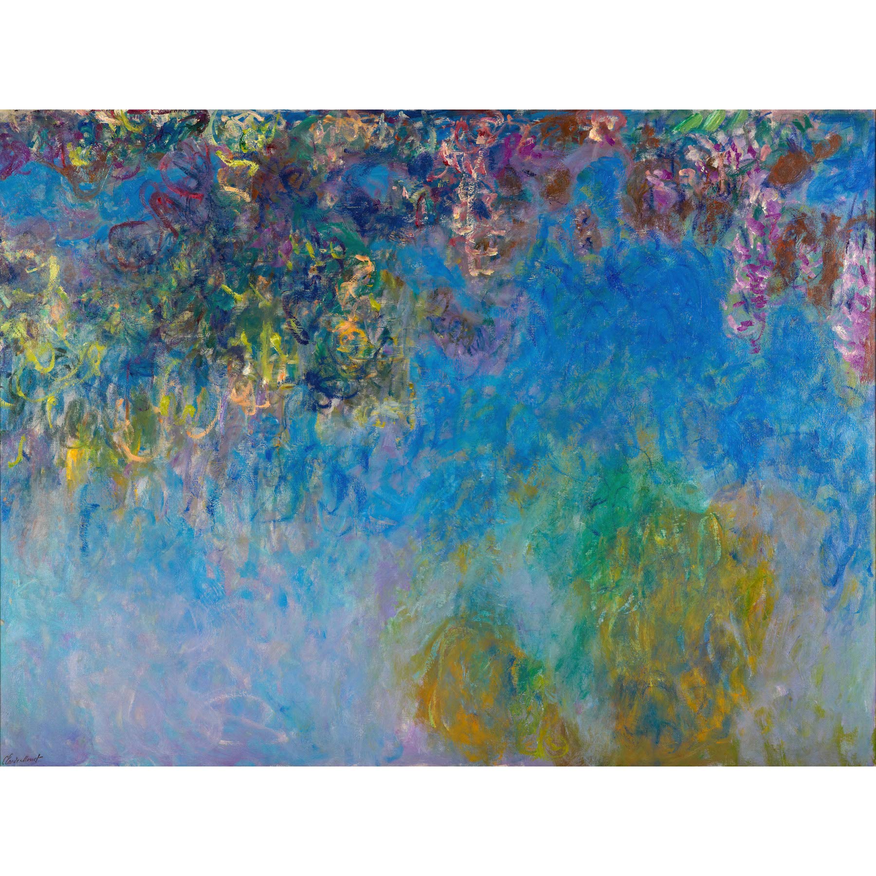Claude Monet Wisteria Large Wall Art Print Canvas Premium Poster Mural