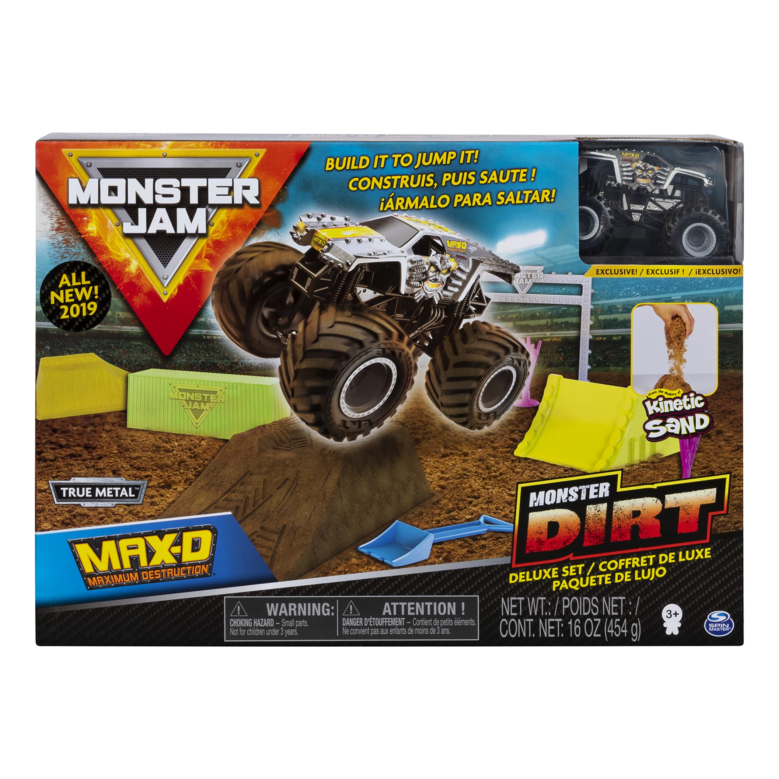 Monster jam Max-D Monster Dirt Deluxe Set 1:64 6053299 - Spinmaster