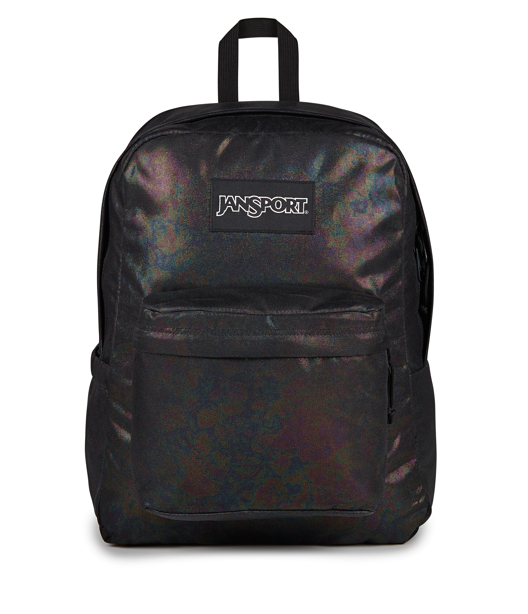 JanSport Superbreak Plus FX Backpack – Work, Travel, or Laptop Bag with Water Bottle Pocket – Oil Slick Black