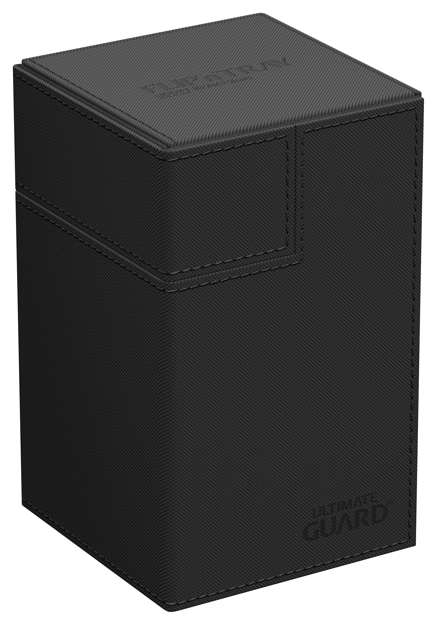 Photo 1 of Ultimate Guard Flip'n'Tray 100+, Deck Case for 100 Double-Sleeved TCG Cards + Dice Tray, Black, Independent Magnetic Closure & Microfiber Inner Lining