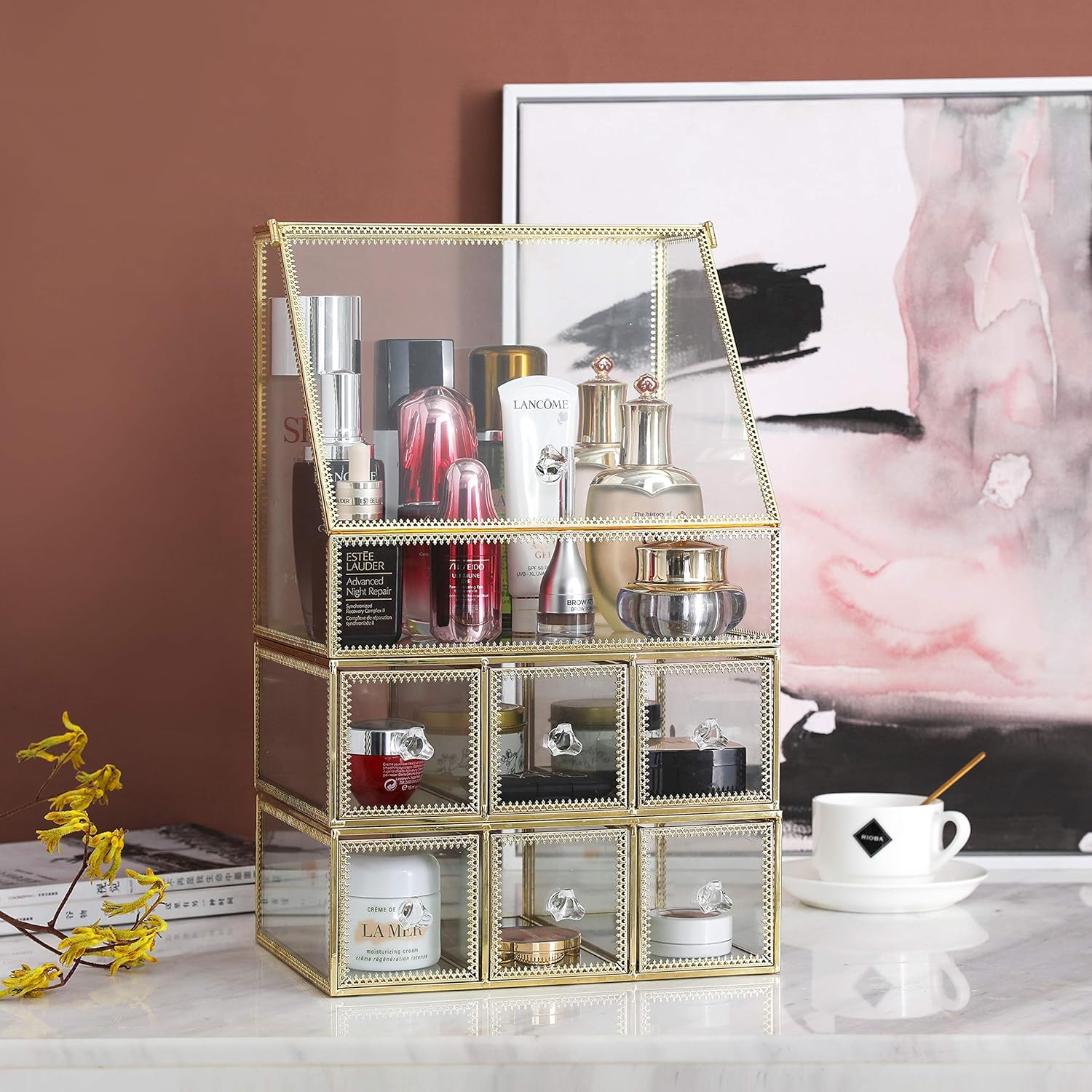 Makeup Organizer, Cosmetic Display Cases for Makeup, Jewelry, 3 Drawer: Home Improvement