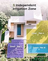 Diivoo Sprinkler Timer 3 Zone Hose Timer with Brass Inlets 3 Outlets view 3