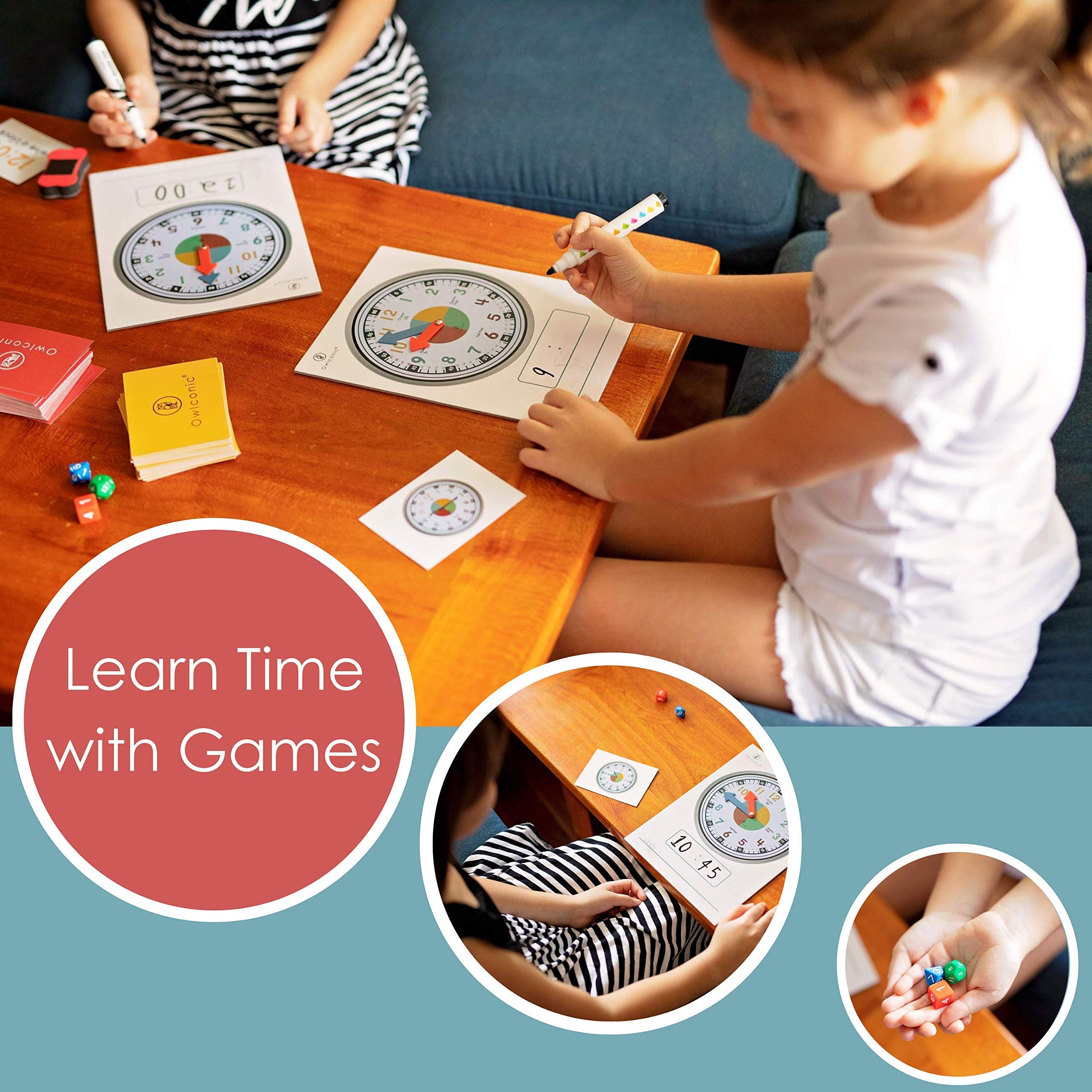 Owlconictelling Time Teaching Clock Time Game And Magnetic Reward Chore ...